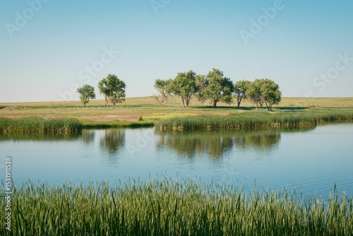 Lower Derby Lake at Rocky Mountain Arsenal National Wildlife Refuge in Commerce City, Colorado