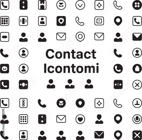 A Collection of Essential  Icons:  of Line Art Graphics symbols
