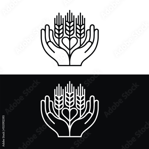 vector hands silhouette