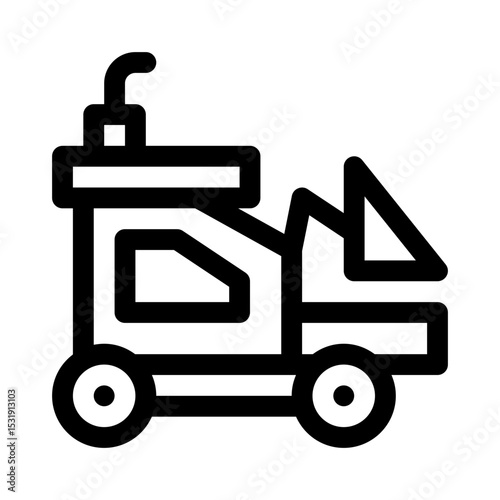 Wheel loader line icon