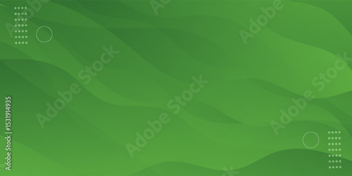 Abstract green wavy background. illustration modern