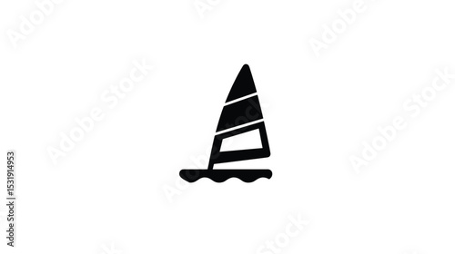 Windsurfing Icon:  Perfect for Your Sailing Website or App