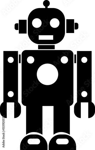 Robot Icon, icons in vibrant and outline styles, showcasing playful designs, ideal for technology, and futuristic projects. Digital artificial intelligence chatbot, friendly Electric cyborg agent