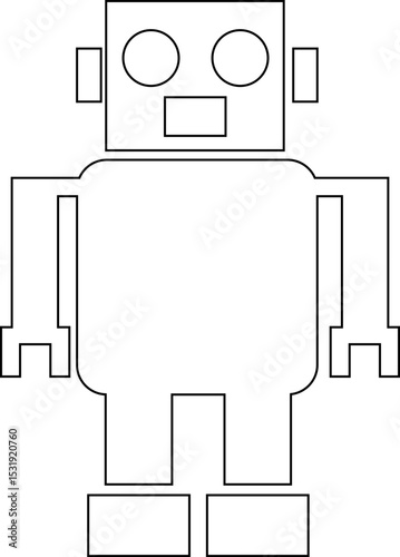 Robot Icon, icons in vibrant and outline styles, showcasing playful designs, ideal for technology, and futuristic projects. Digital artificial intelligence chatbot, friendly Electric cyborg agent