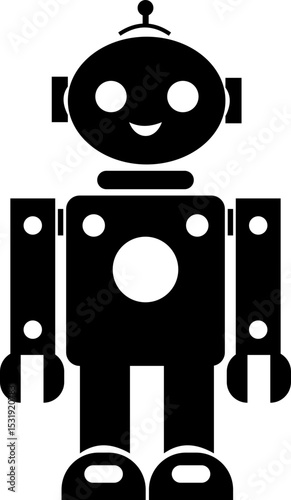 Robot Icon, icons in vibrant and outline styles, showcasing playful designs, ideal for technology, and futuristic projects. Digital artificial intelligence chatbot, friendly Electric cyborg agent