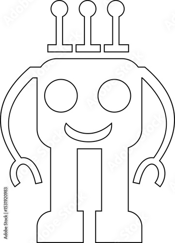 Robot Icon, icons in vibrant and outline styles, showcasing playful designs, ideal for technology, and futuristic projects. Digital artificial intelligence chatbot, friendly Electric cyborg agent