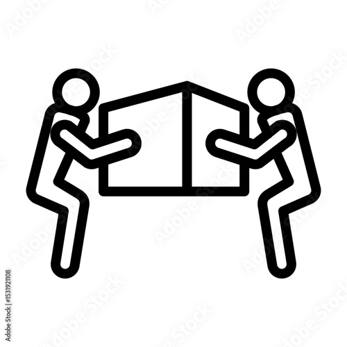 Heavy Item Label Vector Line Icon Design