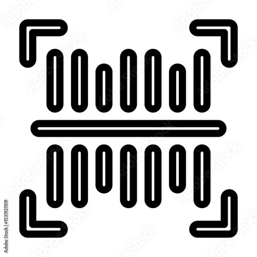 Scannable Label Vector Line Icon Design