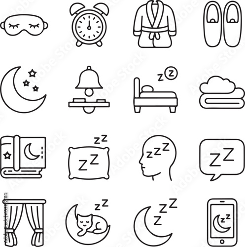 Sweet Dreams A Collection of Sleep Icons and Illustrations