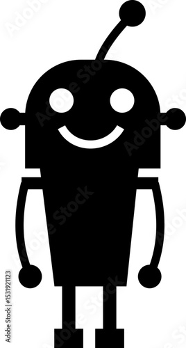 Robot Icon, icons in vibrant and outline styles, showcasing playful designs, ideal for technology, and futuristic projects. Digital artificial intelligence chatbot, friendly Electric cyborg agent