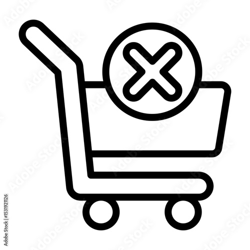 Out of Stock Vector Line Icon Design