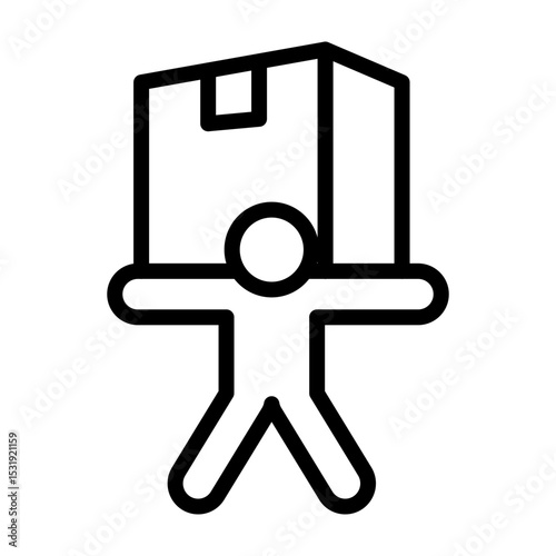 Overstock Vector Line Icon Design