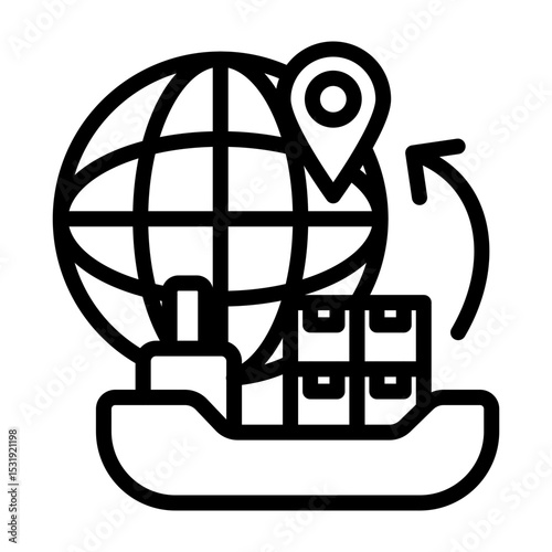 Import Vector Line Icon Design