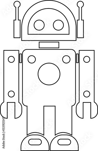 Robot Icon, icons in vibrant and outline styles, showcasing playful designs, ideal for technology, and futuristic projects. Digital artificial intelligence chatbot, friendly Electric cyborg agent