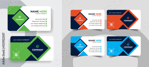 Corporate Business Card Template Clean, Creative, and Professional
