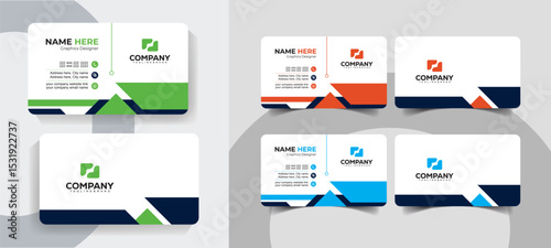 Modern Corporate Business Card Template Clean and Professional Layout
