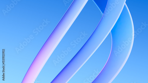 Abstract digital artwork featuring fluid lines with gradient blue and purple tones