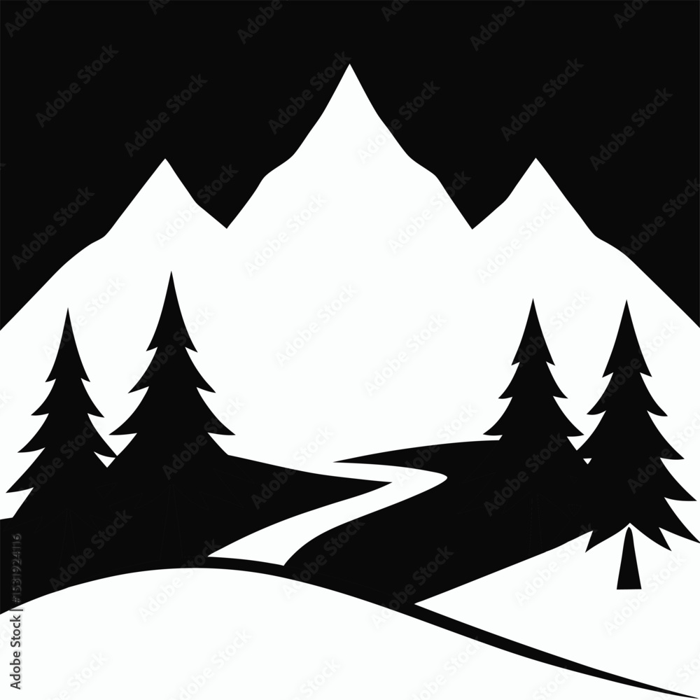 Obraz premium Mountain landscape with winding road