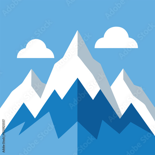 Abstract Mountain Range Illustration