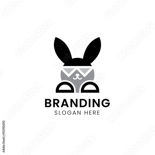 Iconic Rabbit modern sleek logo.