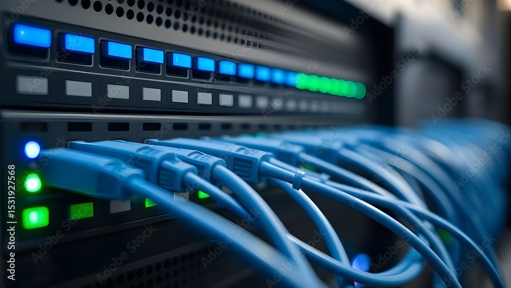 Fototapeta premium computer network cable