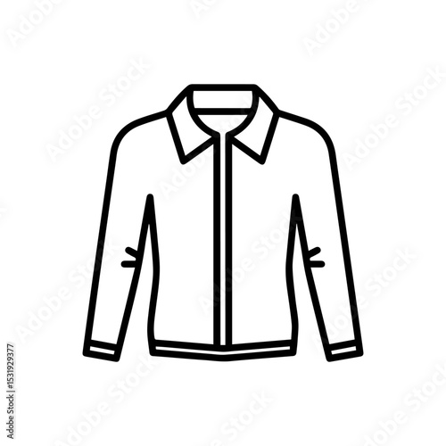 Outlined collared shirtjacket