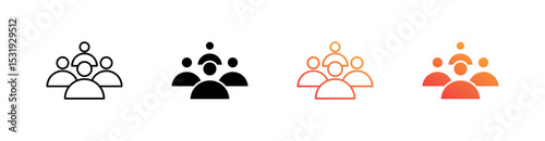 People Multiple Style Icon Set 
