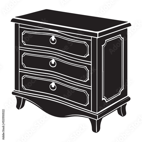 chest of drawers vector illustration