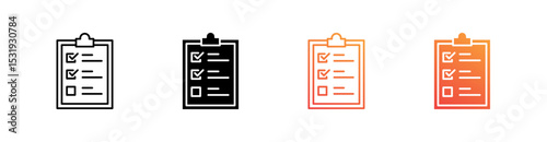 Result Multiple Style Icon Set 
