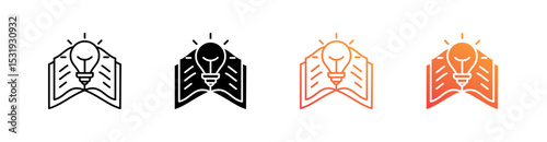 Knowledge Multiple Style Icon Set 