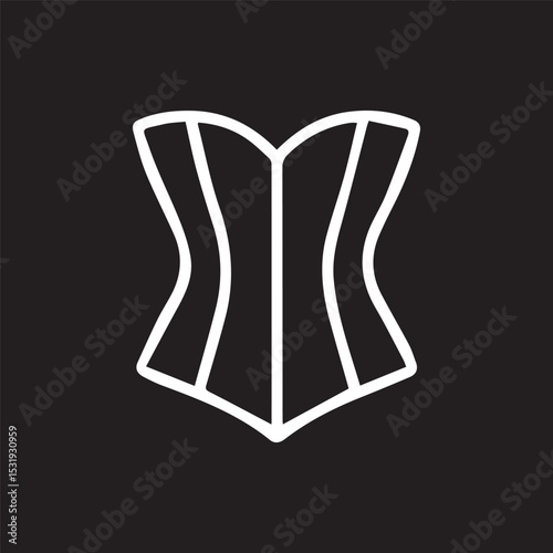 Elegant Corset Outline An Intimate Wardrobe Essential Silhouette