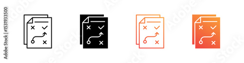 Planning Multiple Style Icon Set 