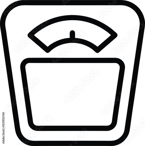 Weight Scale Outline vector illustration on white background