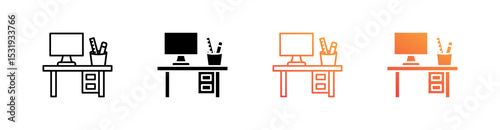 Office Multiple Style Icon Set 