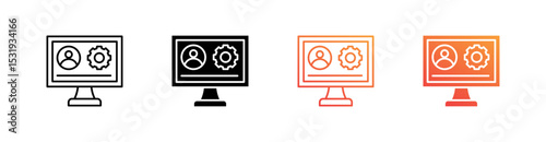 Administration Multiple Style Icon Set 