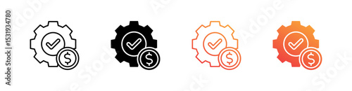 Finance Managment Multiple Style Icon Set 