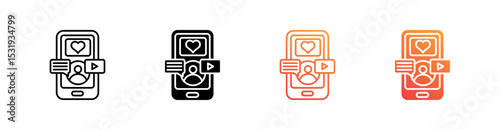 Social Media Multiple Style Icon Set 