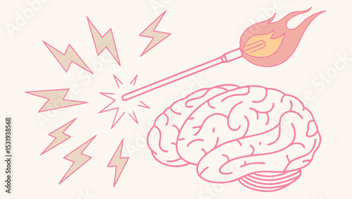 human brain anatomy vector illustration pattern design icon
