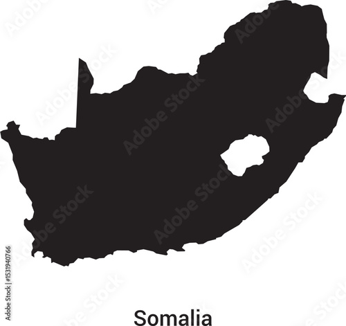 somalia sillouette vector isloated on a white background