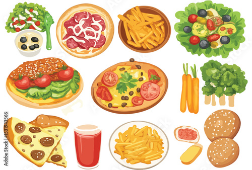 food recipe vector art