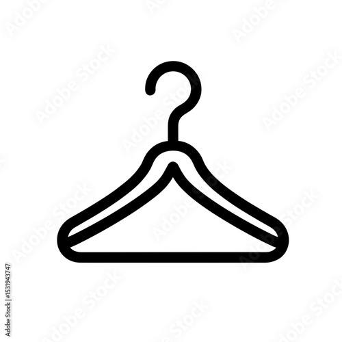Clothing hanger in minimalistic design with clean lines  