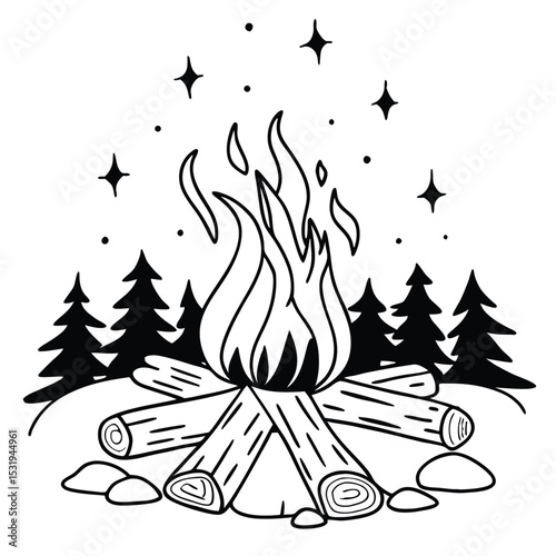 vector illustration of fire