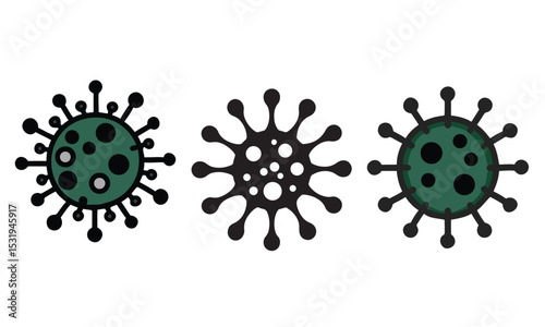 Medical virus testing concepts set