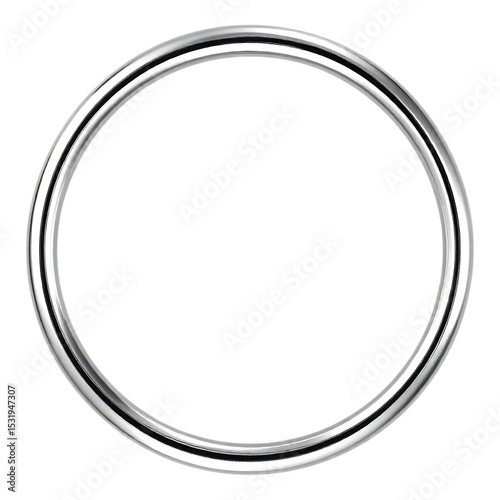 Silver Metallic Circle Frame