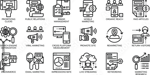 Ultimate Guide to Digital Marketing Strategies Icons and Definitions