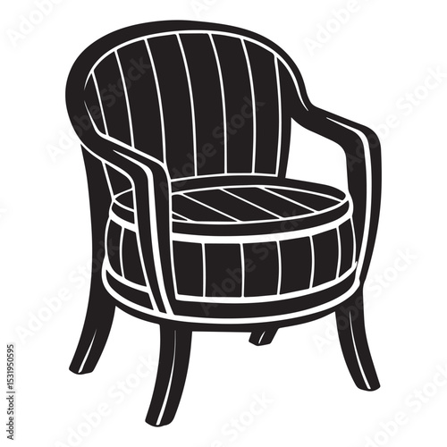 armchair isolated on white background
