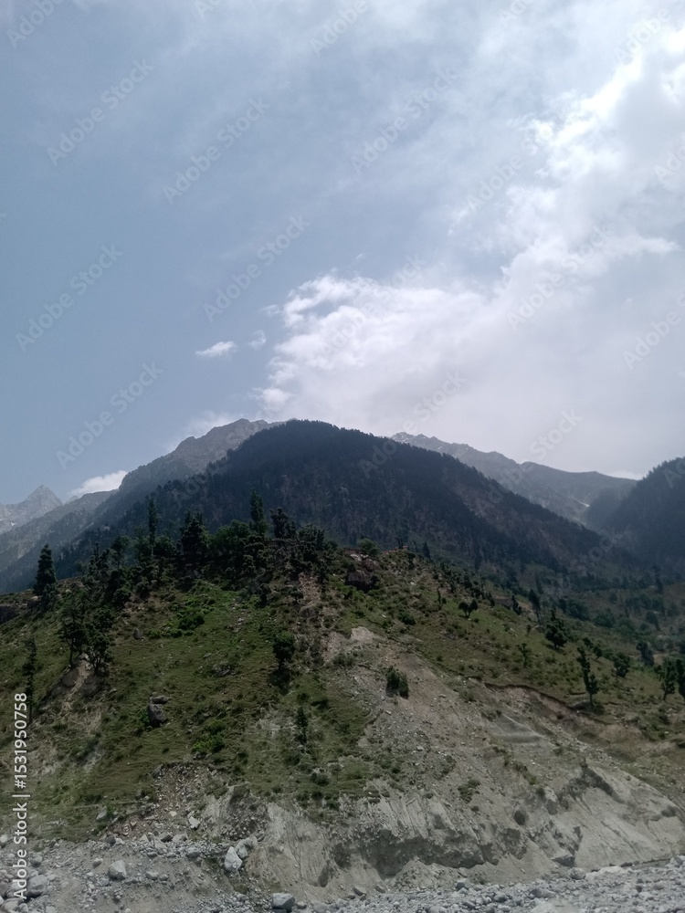 Fototapeta premium mountain landscape with clouds