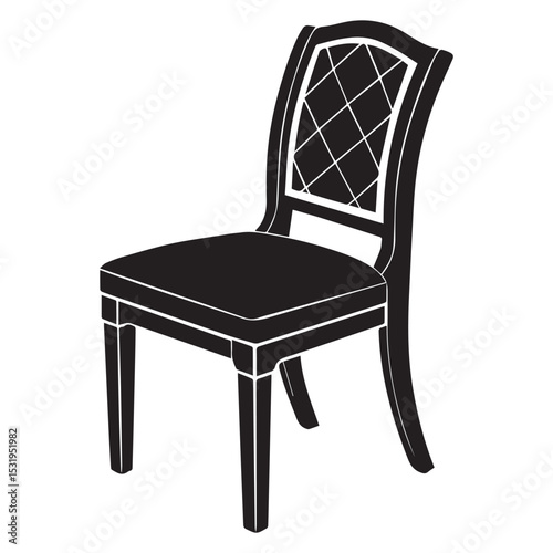 wooden chair isolated on white