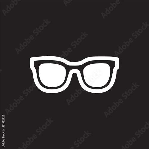 Sleek eyewear design showing modern glasses in simple monochrome