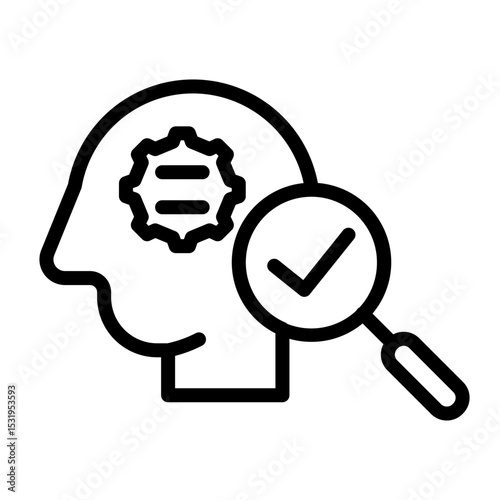 Logic Test Vector Line Icon Design